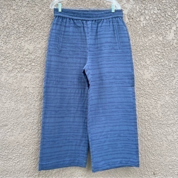 LILLA P Linen Wide Leg‎ Pull On Cropped Pants Womens Size Large - Picture 1 of 15